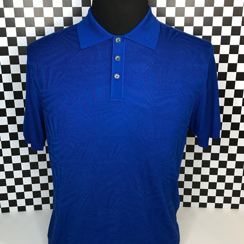 Umberto Bilancioni Polo Royal Blue Hawaiian Sz 52